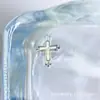 Pendientes de Titanio Astmf-136 con Concha Rosa Natural Clara G23 Titanio Rosca Interna Joyería para Perforación de Labios de Nácar