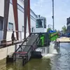 Jining gran barco de rescate de basura de tres cadenas totalmente automático barco de rescate y trituración de basura de ramas de madera de superficie y subacuático