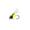 XB006 mosquito-mosca verde-alado venenoso anzol para pesca com mosca Luya isca para pesca com mosca isca artificial boca de cavalo irmão do riacho branco boca pequena inclinada