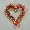 Hongyu Boda Día de San Valentín Corona de Rama de Fruta en Forma de Corazón Decoración de Sala de Estar Colgante de Puerta Colgante de Año Nuevo Amazon