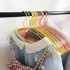 Cabide de metal semicircular em arco para casa, cor ouro rosa, criativo, sem costura, suporte para pendurar roupas em guarda-roupa, armário