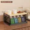 Estante de almacenamiento de escritorio para cafetera, juego de té, portavasos, especias de cocina, bocadillos, escritorio de oficina, almacenamiento multicapa universal tipo cajón