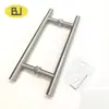 Manija de Puerta de Vidrio de Acero Inoxidable 304 Tipo H Fabricante Tira Recta Engrosada Manija de Puerta Corredera de Vidrio de Hotel Baño