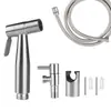 Conjunto de Pulverizador de Bidê para Vaso Sanitário em Aço Inoxidável 304 Chuveiro Válvula Angular Dourado Escovado Lavagem Feminina