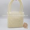 Estilo coreano nova chegada mão-tecida imitação saco pérola moda all-match bolsa feminina cross-border frisado saco de ombro