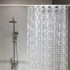 Cortina de Ducha Cubo de Agua 3D Cuidadosamente Seleccionada con Textura de Seda, Cortina Divisoria de Baño Impermeable y a Prueba de Moho, Cortina Colgante de Piedras