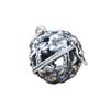 Colgante de Bolita de Sachet Retro Envejecido Abrible para Mujer, Colgante Calado, Colgante de Caja Gawu Portátil, Collar Chapado en Plata