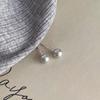 Pendientes de perla gris con diseño de nicho, pendientes de temperamento retro de moda para mujer, joyería de oreja de alta calidad con personalidad simple