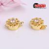 Broche de Pétalo de Perla DIY con Conservación de Color Relleno de Oro de 14K Fila Sencilla Fila Doble Broche de Pulsera Broche de Collar Conexión de Cabeza Broche de Inserción Accesorios