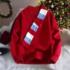 Bufanda Roja Cuello en V Color Contrastante Prendas de Punto Chaqueta para Hombre Invierno Atmósfera Navideña Estilo Perezoso Prendas de Punto para Pareja Prendas de Punto