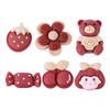 Accesorios de resina para joyería de cereza y oso, para hacer tú mismo, carcasa de teléfono móvil, caramelo de fresa, tocado, horquilla, caja de almacenamiento, material para parches