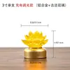 Lâmpada de Lótus Recarregável para Oferenda a Buda, Lâmpada de LED para Oferenda a Buda, Lâmpada de Luz Eterna para Uso Doméstico, Lâmpada Elétrica do Deus da Riqueza, Lâmpada de Oferenda de Cobre e Vidro