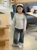 Jeans para Niños en Varios Tamaños, Nueva Versión Coreana Otoño e Invierno 2025, Pantalones con Forro de Polar para Niñas, Pantalones Largos de Campana Integrados con Forro Polar para Bebé