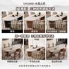 Mesa de Comedor Deli Pizarra Travertino Estilo Francés para Uso Doméstico en Departamentos Pequeños, Mesa de Comedor Rectangular Semicircular de Lujo Ligero Color Crema