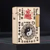 Nueva Serie de Tallado Exquisito Encendedor Retro de Queroseno de Llama Abierta con Encendido de Pedernal Deslizante Lateral, Encendedor de Regalo de Moda para Hombre