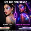 Set de 12 bolígrafos fluorescentes UV, marcadores para pintura facial y graffiti corporal que brillan en la oscuridad, herramientas creativas para fiestas en bares y Halloween