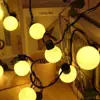 Camping Cadena de Luces de Bola Grande Carpa Canopy Camping Puesto de Mercado Nocturno Luz de Ambiente Solar Exterior Impermeable Luz Decorativa