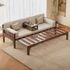 Cama Luohan Toda em Madeira Maciça, Cama Luohan Estilo Chinês Novo, Sofá-Cama Estética Dinastia Song, Cama Deslizante de Concubina Estilo Zen de Dupla Finalidade para Uso Doméstico