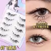 Pequeña Llama Pestañas Inferiores Tallo Transparente Una Pieza Pestañas Postizas Naturales Ojo de Diablo de Cómic Completo Tallo Ultra-Delgado Artificial