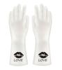 Guantes de nitrilo transparentes para lavavajillas, guantes de lavandería duraderos, guantes de goma para lavar la cocina imprimibles para el hogar.