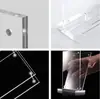 Personalización Masiva de Letreros de Escritorio, Letreros de Exhibición de Acrílico en Forma de T, Tarjetas Transparentes Verticales de Mesa, Letreros de Exhibición Deslizables