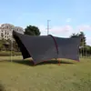 Tienda de campaña de lona de goma negra transfronteriza para acampar, protección solar para acampar, impermeable, refuerzo, toldo grueso, suministros para exteriores, venta al por mayor