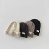 Sombrero Infantil de Un Panel Otoño e Invierno Sombrero de Lana Tejido para Niño Invierno Estilo Occidental para Niña Gorro Cálido Tipo Jersey para Bebé