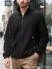 Nova Jaqueta de Lã Polar Polar Fleece Masculina Amazon Cross-Border para Primavera, Outono e Inverno com Zíper e Gola Alta para Uso Externo