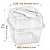 Caixa de Embalagem de Bolo Elevada, Caixa para Viagem, Caixa de Tiramisu, Caixa Transparente para Assar Sobremesas, Grau Alimentício