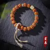 Pulsera de Semillas de Bodhi Vajra Pequeño Color Explosivo Rey Árbol para Mujeres, Cuentas de Oración Budistas, Semilla de Nogal Natural para Hombres, Pulsera Ensartada a Mano