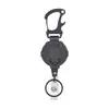 Llavero anti-pérdida con cordón extendido de alto rebote y fácil extracción, llavero retráctil, cuerda de alambre de acero con cordón elástico de extracción, hebilla de fácil extracción