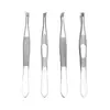 Pinzas de cejas de alta precisión pinzas para puntos negros depilación vello fino vello blanco vello fino acero inoxidable boca ultrafina pinzas para cejas pinzas