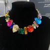 Simples estilo frio strass irregular colar leve luxo nicho design atmosférico high-end cadeia do pescoço das mulheres