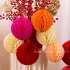 Decoración de Bolas de Panal para Boda, Compromiso, Habitación de Boda, Arreglo de Pared de Fondo de Columna, Linternas, Venta al por Mayor Transfronteriza, Bolas de Panal de Colores
