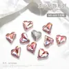 Acessórios para Nail Art: Strass com Base Pontuda, Strass Irregulares Brancos Transparentes em Formato de Coração, Strass Coloridos Grandes Irregulares em Formato de Coração, e Outros Acessórios de Decoração de Unhas Vestíveis com Formatos Únicos