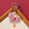Broche de Caballo de Brocado Estilo Chino Dinastía Song al por Mayor, Hebilla de Anillo Giratorio Hecha a Mano Estilo Antiguo Colgante de Paz de Doble Cara