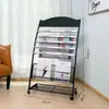 Clip para periódico estante para libros y periódicos pequeño revista promocional estante de piso almacenamiento estante simple oficina estante para periódicos