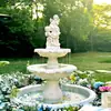 Decoración de patio estilo europeo, fuente de agua corriente, estanque de deseos para bodas, estanque de peces en terraza de jardín de villa, adornos para jardín exterior