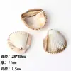 Nuevos Colgantes de Concha de Caracola Dorada Electroplateada Láser Acrílica Charms para Pulsera DIY Collar Accesorios de Joyería