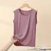 Camisola Modal de Alça Larga Plus Size para Mulheres, Verão com Caimento Solto, Camada Base Emagrecedora, Top Fino sem Mangas para Usar por Baixo