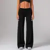 Pantalones de yoga rectos adelgazantes de ajuste holgado Chen Shijie, pantalones deportivos de pierna ancha que levantan los glúteos, pantalones deportivos de color sólido finos y transpirables
