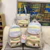 Mochila Escolar Japonesa para Niñas Estudiantes de Secundaria Gran Capacidad Bolsa para el Dolor Mochila Linda Mochila Transparente Estudiante de Preparatoria Bolsa de Viaje