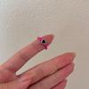 Anillo abierto con forma de corazón, estilo japonés y coreano, con esmalte esmaltado, bonito y dulce, combina con todo, ajustable, sencillo y combina con todo.