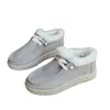 Zapatos de Algodón Gruesos con Suela Gruesa y Ribete de Piel, Cordones Delanteros, Zapatos de Algodón Calientes y Engrosados para Mujer, Invierno 2026, Nuevos, Tallas Grandes, En Stock
