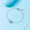 Pulsera de Pentagrama Hueco con Incrustaciones de Diamantes de Estrella de Nuevo Estilo, Versión Japonesa y Coreana, Estilo Simple para Estudiantes, Joyería Personalizada con Colgante Natural para Mujeres