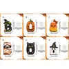 Decoraciones de Madera de Doble Capa con Letras de Halloween 'Boo' Adornos Creativos para Estanterías Decoraciones de Escritorio Ambiente Festivo Accesorios