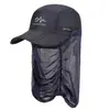 Sombrero para el Sol para Pesca al Aire Libre, de Ala Larga para Hombre, Verano, Transpirable, Cortavientos, Malla, Gorra de Béisbol, Sombrero de Pesca