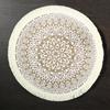 Venta al por mayor transfronteriza Redondo Estilo simple Color natural Esterilla para cena Esterilla de mesa Posavasos Estilo japonés Ecológico Borla Yute Salvamanteles
