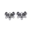 18Xmm 1.g Plata Antigua DIY Accesorios Retro Conectores para Pendientes