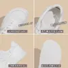 Zapatillas Planas de Cuero Genuino para Mujer en Stock, Casual Versátil Cómodas Moda Estudiante Zapatos Blancos de Suela Gruesa para Mujer